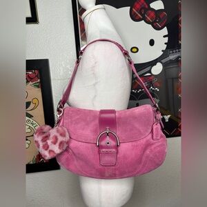 Coach Pink Suede Large SoHo Bag